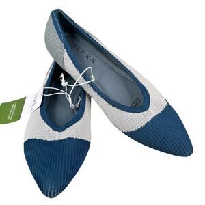 Serra Womens Flats Recycled Material 7 Gray Blue New